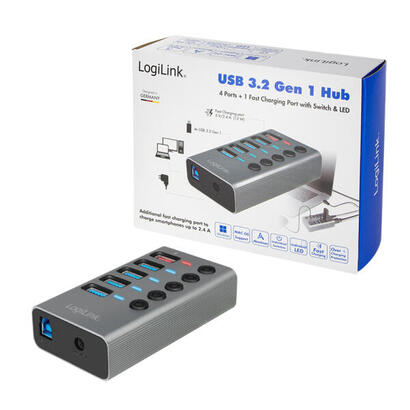 hub-logilink-usb-32-41-port-aluminum-grey-switch-for-each-port-onoff