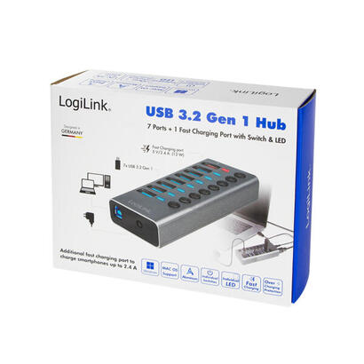 usb-hub-logilink-usb-32-71-port-aluminum-grey-switch-for-each-port-onoff