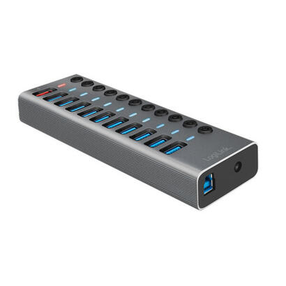 hub-logilink-usb-32-101-port-aluminum-grey-switch-for-each-port-onoff