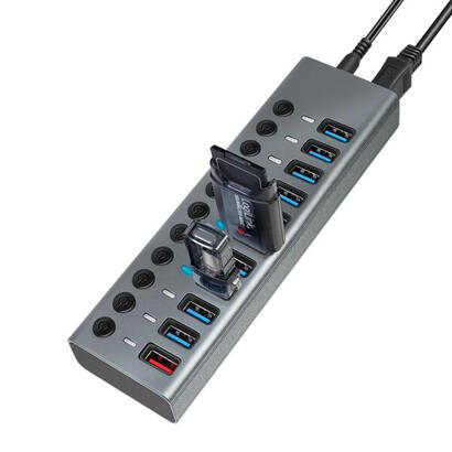 hub-logilink-usb-32-101-port-aluminum-grey-switch-for-each-port-onoff