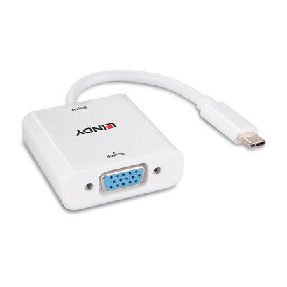 lindy-43355-adaptador-de-cable-de-video-usb-tipo-c-vga-d-sub-blanco