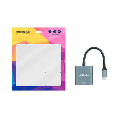nanocable-conversor-usb-c-a-vga-aluminio-10cm-gris