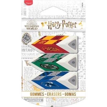 maped-goma-harry-potter-3-casas-de-howarts-triangular-en-blister-de-3