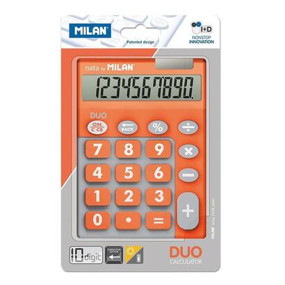 milan-calculadora-duo-10-digitos-dual-blister-naranja