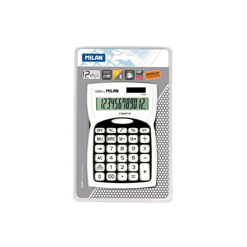 milan-calculadora-12-digitos-dual-blister-blanconegro