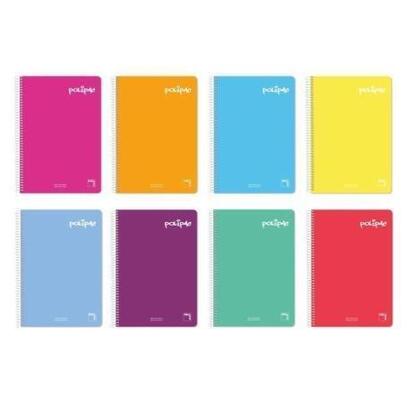 pacsa-cuaderno-polipac-80h-folio-70gr-pauta-25cm-tapas-pp-pack-5-ud-colores-surtidos