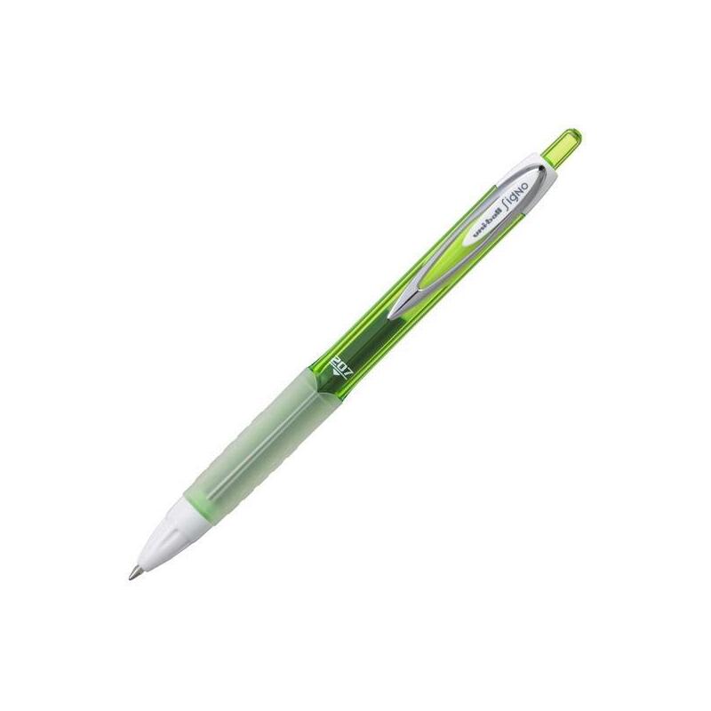 uniball-rollerball-signo-umn-207f-retractil-verde-12u-