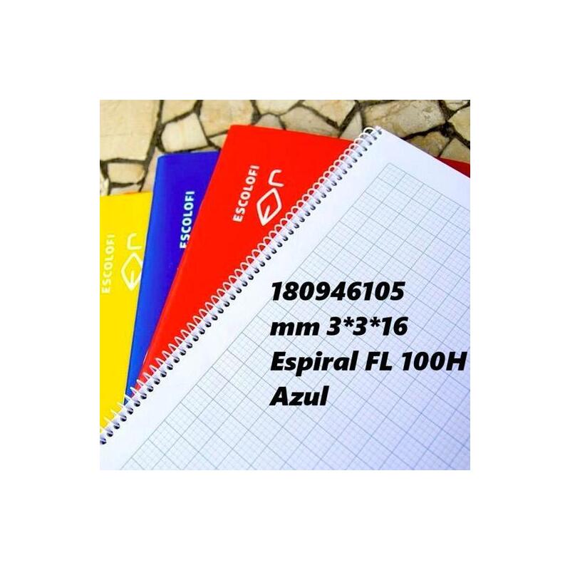 escolofi-cuaderno-espiral-100h-folio-70gr-mm-3x3x16-azul