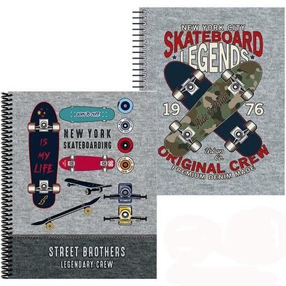 senfort-carpeta-con-30-fundas-espiral-skateboard-surtido