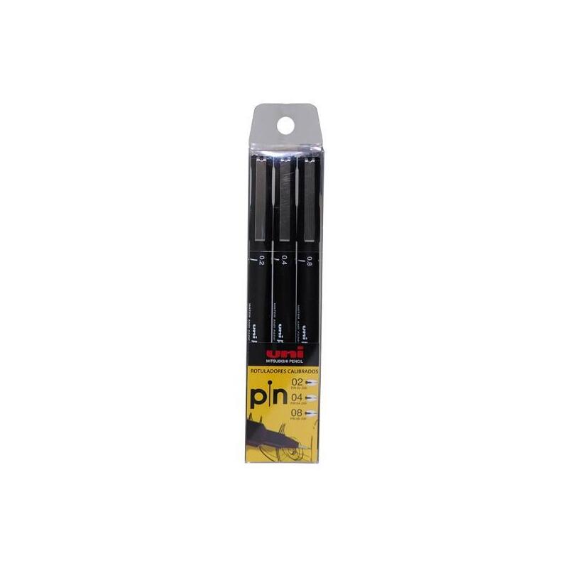 uniball-marcador-permanente-pin-200s3p-calibrados-020408-negro-en-estuche-de-3