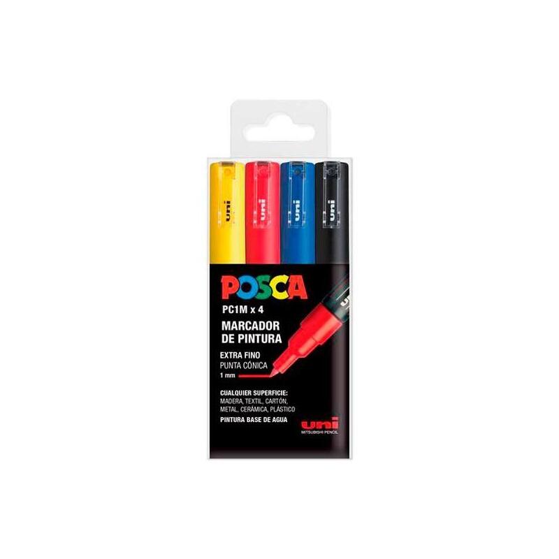posca-marcador-pc-1m4c-no-permanente-punta-fina-07mm-colores-surtidos-basic-estuche-4u-