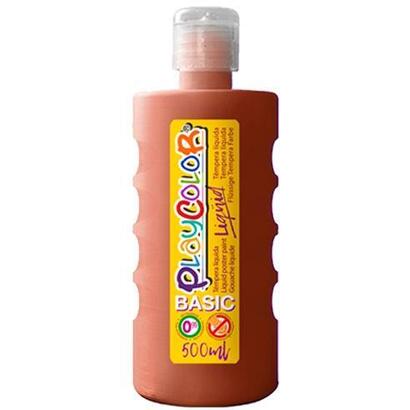 playcolor-tempera-liquida-basic-botella-500ml-marron