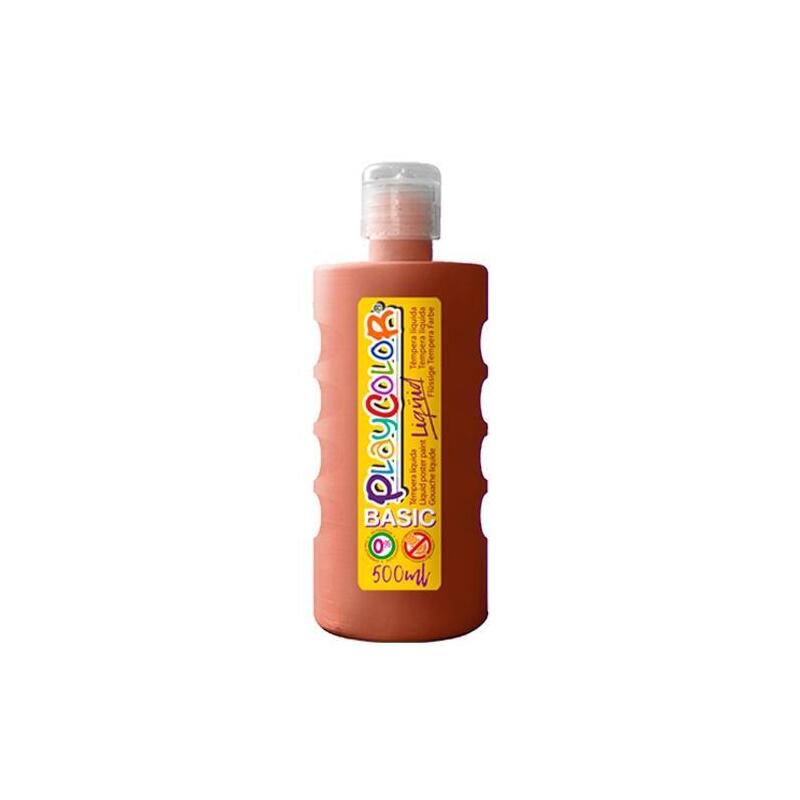 playcolor-tempera-liquida-basic-botella-500ml-marron