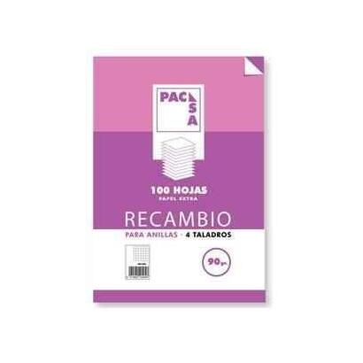 pacsa-recambio-4-taladros-100-hojas-90-gr-pauta-25-2-lineas-a4