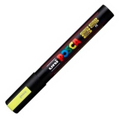 posca-marcador-pc-5m-no-permanente-punta-forma-de-bala-18-25-mm-amarillo-fluor