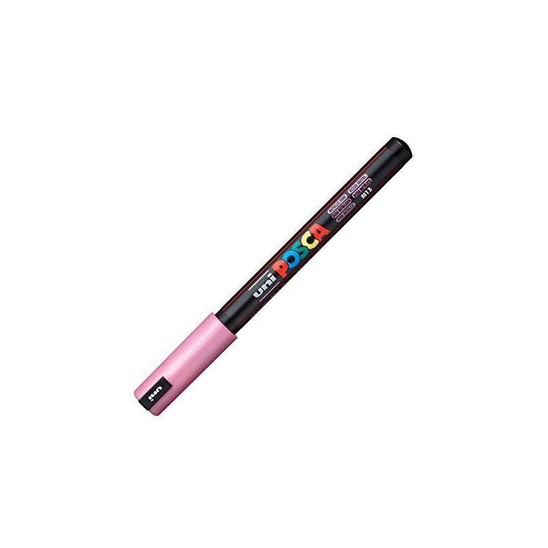 uniball-marcador-posca-pc-1mr-no-permanente-punta-extrafina-07mm-rosa-metalico