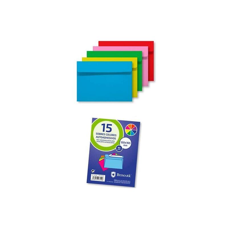 bismark-sobre-de-papel-autoadhesivo-90gr-120x165mm-colores-15-sobres-surtidos