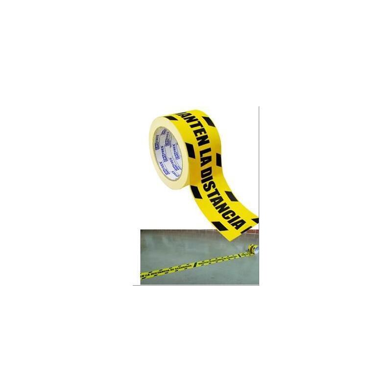 cinta-de-senalizacion-adhesiva-72mm-x-25metros-amarillonegro-mantenga-la-distancia