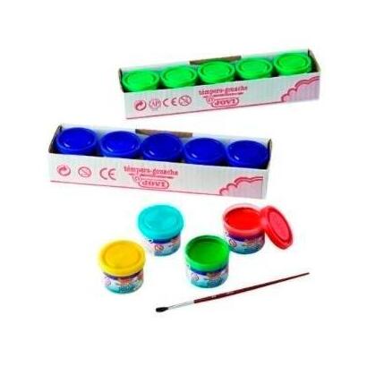 jovi-estuche-5-botes-tempera-escolar-35ml-pincel-unicolor-bermellon