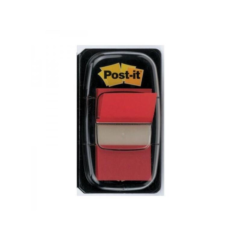 post-it-index-680-dispensador-1x50-rojo-12u-