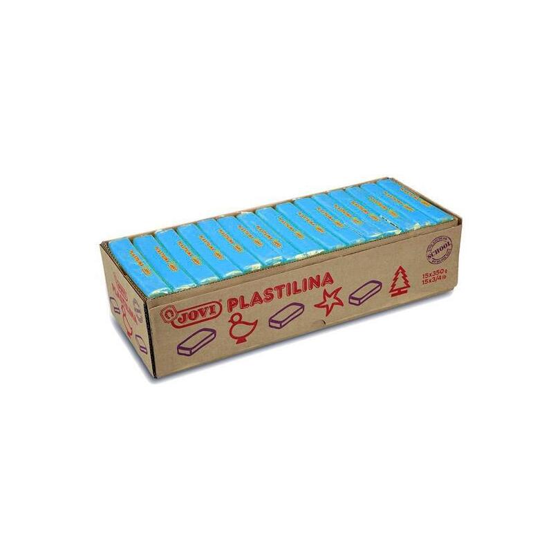 jovi-plastilina-caja-15-pastillas-350gr-unicolor-azul-claro