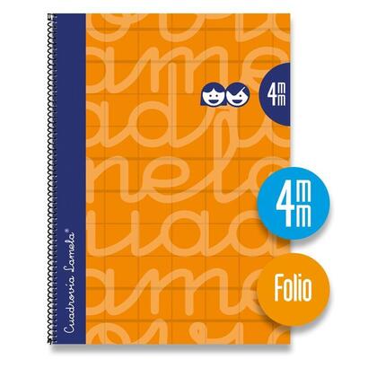 lamela-cuaderno-espiral-80-hojas-folio-cuadricula-4x4-con-margen-naranja-paquete-5u-