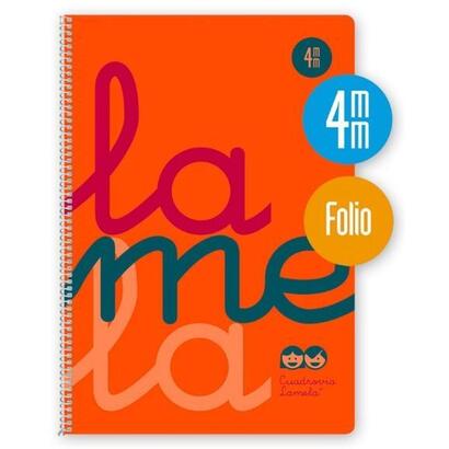 lamela-cuaderno-espiral-cubierta-pp-80h-folio-cuadricula-4mm-c-margen-naranja-pack-5u-