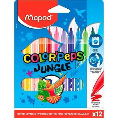 maped-rotuladores-colorpeps-jungle-20-estuche-de-12-csurtidos