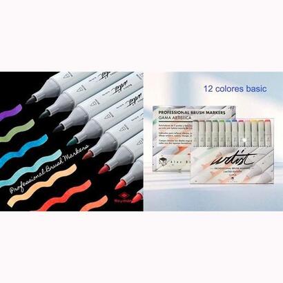 alex-bog-estuche-12-rotuladores-professional-brush-market-basic-colors-doble-punta-biseladapincel-csurtidos