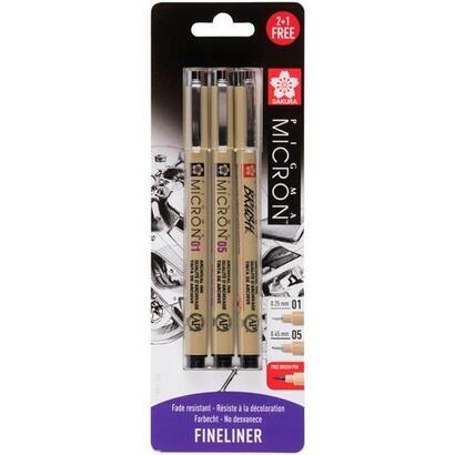 talens-sakura-estuche-3-rotuladores-pigma-micron-025mm045mmbrush-negro