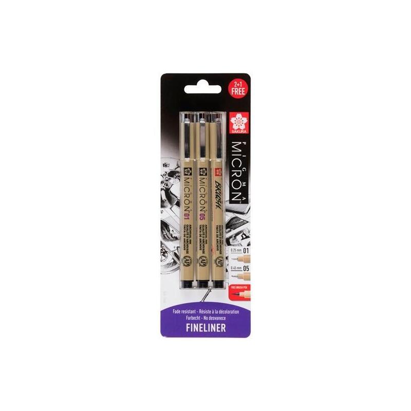 talens-sakura-estuche-3-rotuladores-pigma-micron-025mm045mmbrush-negro