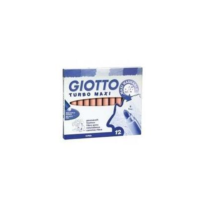 giotto-rotuladores-turbo-maxi-ocre-marron-estuche-de-12