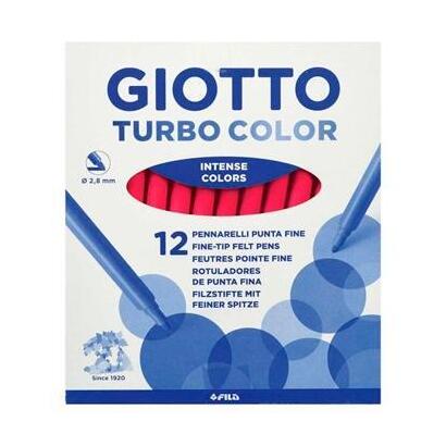 giotto-rotuladores-de-colores-turbo-color-estuche-de-12-rojo