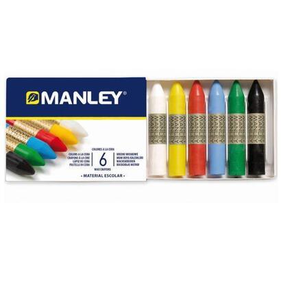 manley-estuche-de-6-ceras-60mm-colores-surtidos