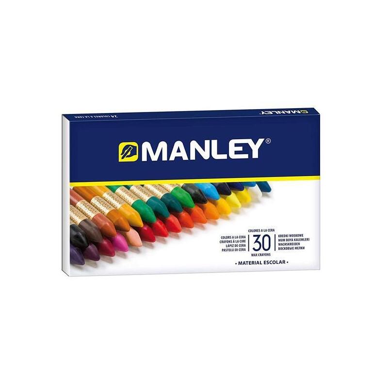manley-estuche-de-30-ceras-blandas-60mm-colores-surtidos