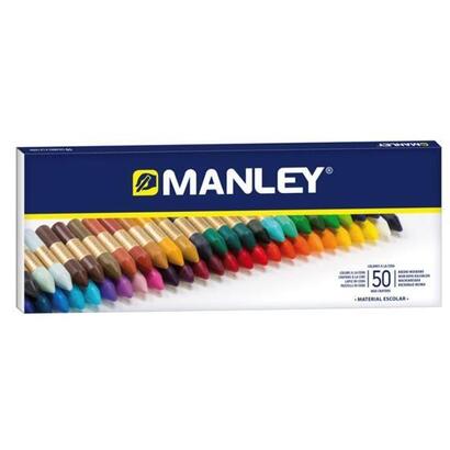manley-estuche-de-50-ceras-blandas-60mm-colores-surtidos