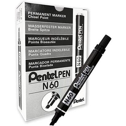 pentel-pen-marcador-permanente-aluminio-punta-biselada-negro-12u-