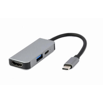 gembird-a-cm-combo3-02-multi-port-adapter-usb-tipo-c-3in1-usb-port-hdmi-pd-silver