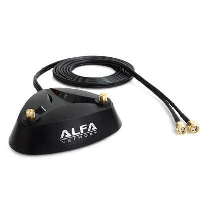 alfa-network-ars-as02t-base-magneacute-tica-dual-2x2-con-dos-conectores-rp-sma-hembra-al-final-del-cable-de-2-metros-y-dos-rp-sm