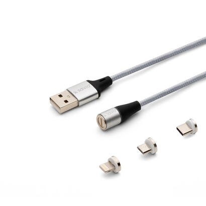 cable-magnetico-savio-usb-usb-tipo-c-micro-usb-lightning-2m-plata-cl-156