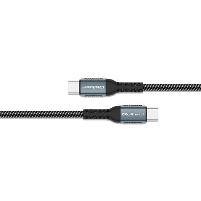 cable-qoltec-52357-usb-20-tipo-c-cable-usb-20-tipo-c-100w-qc-30-pd-1m-black