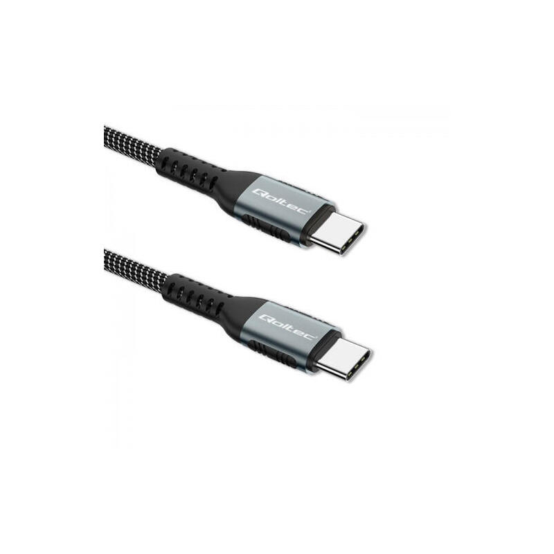 qoltec-52358-usb-20-tipo-c-cable-usb-20-tipo-c-100w-qc-30-pd-15m-black