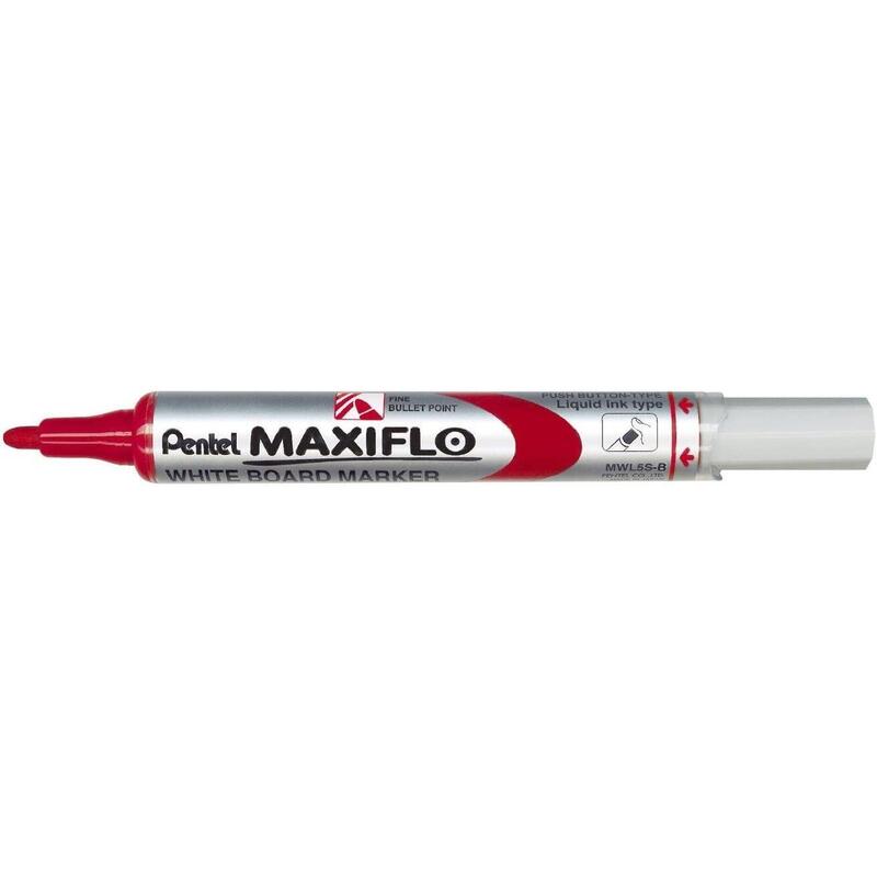 pack-de-12-unidades-pentel-maxiflo-rotulador-para-pizarra-blanca-regulacion-del-flujo-de-tinta-punta-de-bala-ancho-de-linea-2mm-