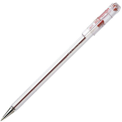 pack-de-12-unidades-pentel-superb-boligrafo-de-bola-punta-fina-07mm-trazo-035mm-tinta-con-base-de-aceite-color-rojo