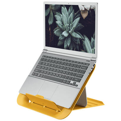 leitz-ergo-cosy-soporte-ajustable-para-portatil-diseno-ergonomico-altura-ajustable-color-amarillo-calido