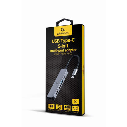 gembird-hub-adaptador-multipuerto-usb-tipo-c-5-en-1-hub-hdmi-pd