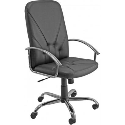 unisit-sillon-direccion-dante-cuero-negro-base-cromada