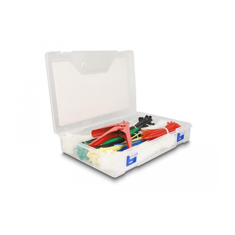 delock-caja-de-surtido-de-bridas-con-herramienta-de-instalacion-de-bridas-600-piezas-de-colores-surtidos