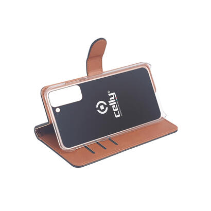 celly-wally-funda-para-galaxy-s21-5g-158-cm-62-folio-negro-marron