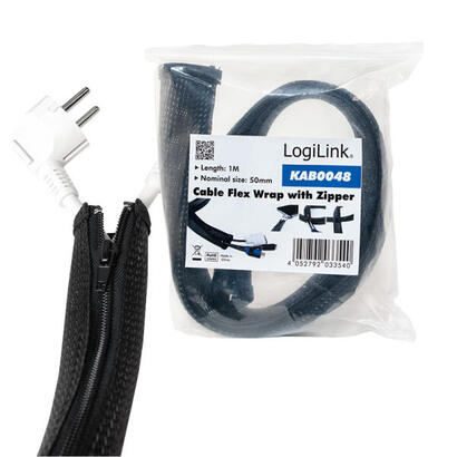 logilink-manguera-de-cable-con-cremallera-o-50-mm-grey-2m